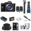 Sony ZV-E10 Mirrorless Camera, Black Bundle with 64GB SD Card, Shoulder Bag, On-Camera Microphone, Flexible Tripod, Extra Battery, Smart Charger, Cleaning Kit Black