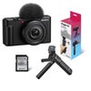 Sony ZV-1F Vlogging Camera, Black with ACCVC1 Vlogger Accessory Kit Black