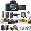 Sony ZV-E1 Mirrorless Camera, Black, Bundle with NP-FZ100 Battery, 128GB Memory Card, Tripod and Backpack Black
