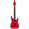 Jackson Pro Plus Series Dinky MDK7 HT 7-String Electric Guitar, Satin Red with Black Bevels Satin Red with Black Bevels