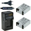 Jupio Value Pack with 2x AABAT-001 3.9V 1260mAh Lithium-Ion Battery and Compact USB Triple Charger for GoPro HERO5/6/7 White