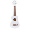 Kala Matte Red Sea Makala Shark Soprano Ukulele with Tote Bag White