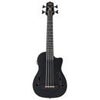 Kala Satin Mahogany Journeyman Acoustic-Electric U-Bass Fretted Ukulele with F-Holes & Padded Gig Bag Black