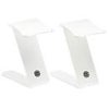 K&M 26773 Z-Style Tabletop Monitor Stand, Structured Black, Pair White