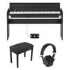 Korg LP-180 88 Keys Digital Piano, 10 Sounds, 3-Pedal Unit, 120 Voices, White Black