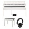 Korg LP-180 88 Keys Digital Piano, 10 Sounds, 3-Pedal Unit, 120 Voices, White White
