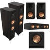 Klipsch Reference Premiere RP-8000F II 5.1 Home Theater Pack, Bundle with 2x RP-8000F II 8" Floorstanding Speaker, RP-504C II Center Channel Speaker, 2x RP-600M II Bookshelf Speaker, RP-1200SW 12" Subwoofer, Walnut Ebony