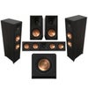 Klipsch Reference Premiere 5.1 Home Theater Pack with 2x RP-8000F II Floorstanding Speakers, 2x RP-600M Bookshelf Speakers, 1x RP-504C II Center Channel Speaker, 1x RP-1400SW 14" High Excursion Subwoofer, Walnut Ebony