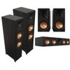 Klipsch Reference Premiere RP-8000F II 5.0 Home Theater Pack, Bundle with 2x RP-8000F II 8" Floorstanding Speaker, RP-504C II Center Channel Speaker, 2x RP-600M II Bookshelf Speaker, Walnut Ebony