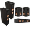 Klipsch Reference Premiere 5.0 Home Theater Pack with 2x RP-8060FA II Floorstanding Speaker, RP-504C II Center Channel Speaker and RP-502S II Surround Sound Speaker, Ebony Black