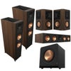 Klipsch Reference Premiere 5.1 Home Theater Pack with 2x RP-8060FA II Floorstanding Speaker, RP-1400SW Subwoofer, RP-504C II Center Channel Speaker and RP-502S II Surround Sound Speaker, Ebony Walnut