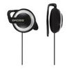 Koss KSC21 Lightweight Ear-Clip Headphones, Silver Black/Silver