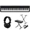 Kawai ES120 88-Key Portable Digital Piano, Stylish Black with Headphones, Stand, Pedal Black