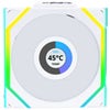 Lian-Li UNI FAN SL Wireless 1.6" LCD 120mm RGB Case Fan with Reverse Blade White
