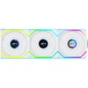 Lian-Li UNI FAN SL Wireless 1.6" LCD 120mm RGB Case Fan with Reverse Blade and Controller, 3-Pack White