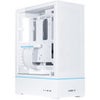 Lian-Li SUP01 RGB Tempered Glass ATX Small Tower Computer Case, Black White