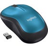 Logitech M185 Optical Wireless Mouse, USB, Swift Gray Black/Blue