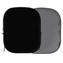Manfrotto 5x6' Collapsible Reversible Background, Black/Mid Gray