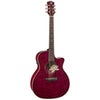 Luna Flora Rose Acoustic Electric Guitar, Rosewood Fretboard, Gloss Natural Transparent Shiraz