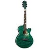 Luna Flora Rose Acoustic Electric Guitar, Rosewood Fretboard, Gloss Natural Transparent Mallard