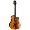 Luna Vista Deer Tropical Wood Acoustic Electric Guitar with Case, Ebony Fretboard, Gloss Natural Natural Eagle Vista