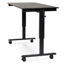 Luxor 60" Crank Adjustable Height Standing Desk, Black Oak Desk, Black Frame