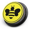 LenzBuddy Rear Lens Cap for Canon 24-70mm (Black & White) Bumble Bee