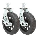 Rock N Roller Multi-Cart 8" x 2" R-Trac Caster w/Brake (for R12) - 2pk - Black
