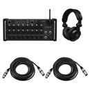 Midas MR18 18-Input Digital Mixer, with TAPH100 Headphones & 2x 25
