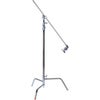 Matthews 40" C+ Stand with Turtle Base, Grip Head and Arm, Maximum Height 10.5', Supports 22 lbs., Black Chrome