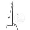Matthews 40" C+ Stand with Turtle Base, Grip Head and Arm, Maximum Height 10.5', Supports 22 lbs., Chrome Chrome
