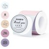MUNBYN 1.96x1.96" Morandi Series Round Thermal Labels, 150 Labels Per Roll Pink
