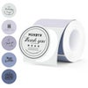 MUNBYN 1.96x1.96" Morandi Series Round Thermal Labels, 150 Labels Per Roll Purple