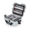 Nanuk 905 Waterproof Hard Case with 2-Pocket Lid Organizer and Padded Divider Silver