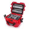 Nanuk 908 Waterproof Hard Case with 2-Pocket Lid Organizer and Padded Divider Red