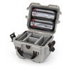 Nanuk 908 Waterproof Hard Case with 2-Pocket Lid Organizer and Padded Divider Silver