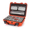 Nanuk 923 Waterproof Hard Case with 3-Pocket Lid Organizer and Padded Divider Orange