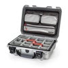 Nanuk 923 Waterproof Hard Case with 3-Pocket Lid Organizer and Padded Divider Silver