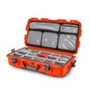 Nanuk 980 Waterproof Hard Case with 5-Pocket Lid Organizer and Padded Divider Orange