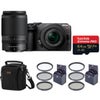 Nikon Z 30 Mirrorless Camera with 16-50mm & 50-250mm Lens, Bundle with 64GB SD Memory Card, Bag, 62mm and 46mm UV, CPL and ND Filters Black