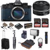 Nikon Z f Mirrorless Camera with NIKKOR Z 40mm f/2 SE Lens, Bundle with Roller Bag, Vanguard VEO 3 GO 235AB 23mm 5-Section Al Tripod, Zoom Li-on X R2 TTL Speedlight, 3x 128GB SDXC Memory Card Blue