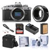 Nikon Z fc DX-Format Mirrorless Camera, Silver, Bundle with FTZ II Mount Adapter, 64GB Memory Card, Bag, Extra Battery, Charger Kit Silver