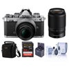 Nikon Z fc DX-Format Mirrorless Camera with 16-50mm f/3.5-6.3 Lens, Silver and 50-250mm f/4.5-6.3 Lens, Bundle with 64GB Memory Card, Bag, 62mm and 46mm Filter Kit Silver