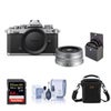 Nikon Z fc DX-Format Mirrorless Camera, Crimson Red, with 16-50mm f/3.5-6.3 VR Lens, Bundle with 64GB Memory Card, Bag and 46mm Filter Kit Silver