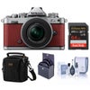 Nikon Z fc DX-Format Mirrorless Camera, Crimson Red, with 16-50mm f/3.5-6.3 VR Lens, Bundle with 64GB Memory Card, Bag and 46mm Filter Kit Crimson Red