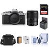 Nikon Z fc DX-Format Mirrorless Camera with NIKKOR 18-140mm f/3.5-6.3 VR Lens, Bundle with 64GB SD Card, Shoulder Bag, Extra Battery, Screen Protector, Filter Kit, Cleaning Kit Silver