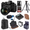 Nikon Z f Mirrorless Camera, Blue with NIKKOR Z 24-70mm f/4 S Lens, Bundle with 2x Battery, 128GB Memory Card, Shotgun Microphone, Tripod and Backpack Black