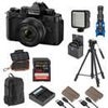 Nikon Z f Mirrorless Camera with NIKKOR Z 40mm f/2 SE Lens, Bundle with 3-Section Al Video Tripod, TASC300 Shotgun Mic, 128GB SDXC Memory Card and 2x EN-EL15c Li-Ion Battery Black