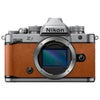 Nikon Z f Mirrorless Camera, Silver/Cognac Brown Silver/Cognac Brown
