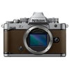 Nikon Z f Mirrorless Camera, Silver/Cognac Brown Silver/Sepia Brown